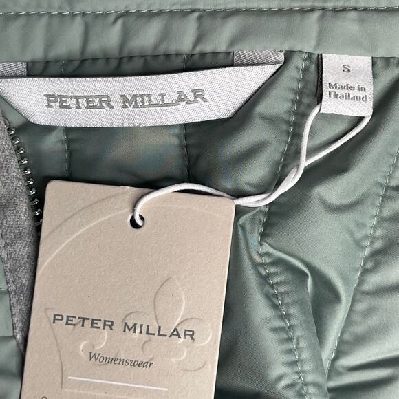 Peter Millar Pippin Quilted Travel Jacket Size Small Sage Fog Green New Golf - Picture 4 of 10